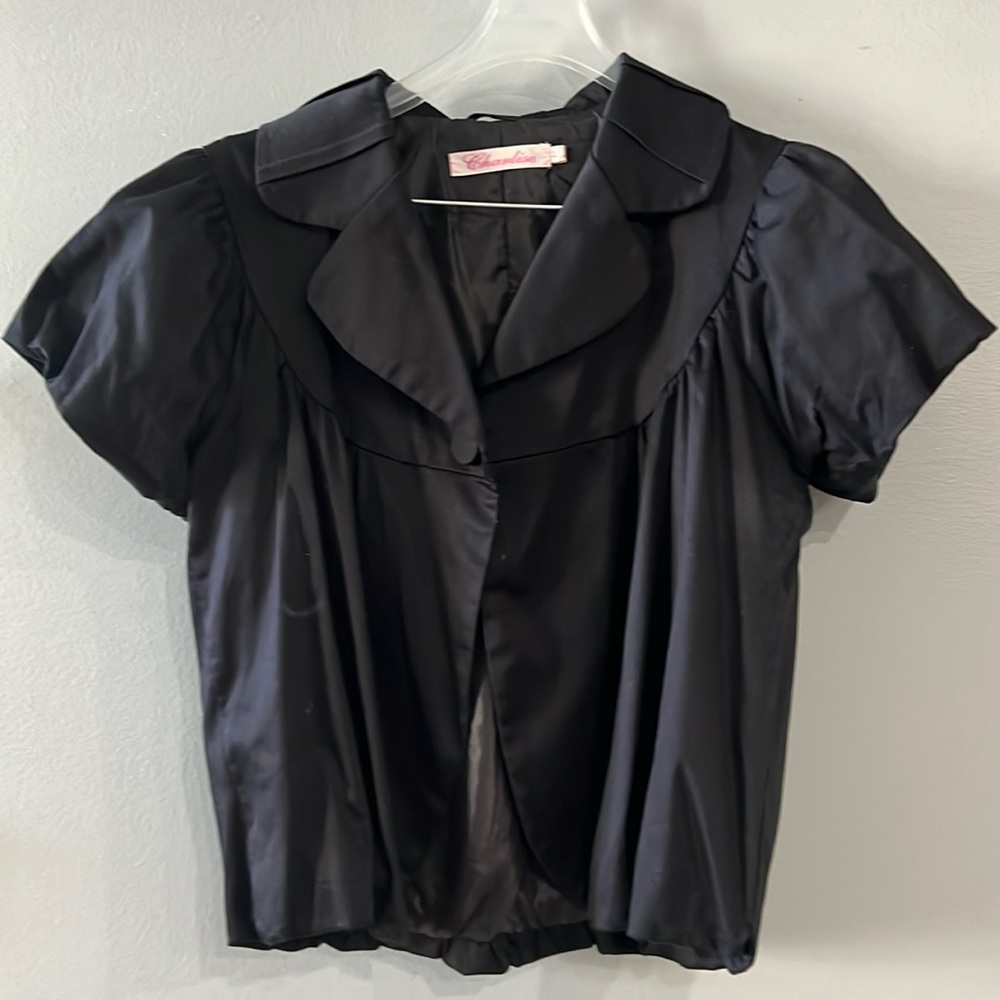 Charlise size L black crop jacket